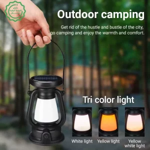 فانوس شارژی شارژ خورشیدی با 3 حالت نور مدل Lantern