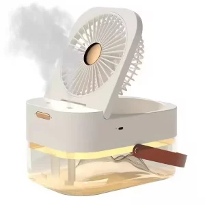 پنکه ریموت دار مه پاش رومیزی با چراغ خواب مدل Summer Portable