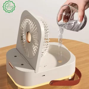 پنکه ریموت دار مه پاش رومیزی با چراغ خواب مدل Summer Portable