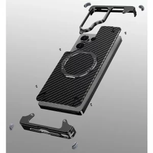 کاور آلومینیومی کربن مگ سیف دار مدلOATSBASF مناسب برای گوشی Samsung Galaxy S24 Ultra