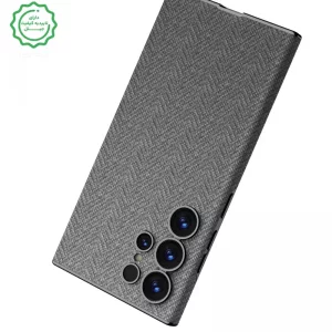 کاور طرح پارچه مگ سیف دار مدل GKK Curved Leather مناسب برای Samsung Galaxy S25 Ultra