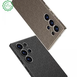 کاور طرح پارچه مگ سیف دار مدل GKK Curved Leather مناسب برای Samsung Galaxy S25 Ultra