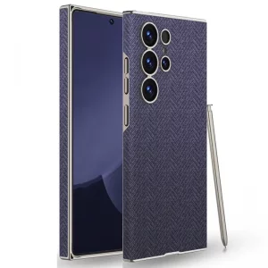 کاور طرح پارچه مگ سیف دار مدل GKK Curved Leather مناسب برای Samsung Galaxy S24 Ultra