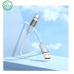 کابل شارژ ال ای دی دار Type-c به Type-c به طول 1.2 متر 60W مدل BOROFONE U46