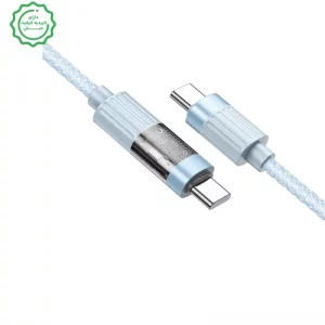 کابل شارژ ال ای دی دار Type-c به Type-c به طول 1.2 متر 60W مدل BOROFONE U46