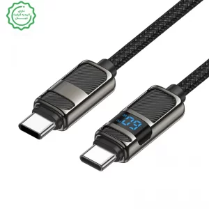 کابل شارژ ال ای دی دار Type-c به Type-c به طول 1.2 متر و توان 60W 3A مدل HOCO U137
