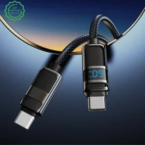 کابل شارژ ال ای دی دار Type-c به Type-c به طول 1.2 متر و توان 60W 3A مدل HOCO U137