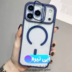 قاب اورجینال IPHONE 17 Pro مگ سیف دار مدل Metal Stand + محافظ لنز رینگی ست