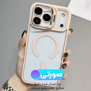 قاب اورجینال IPHONE 17 Pro مگ سیف دار مدل Metal Stand + محافظ لنز رینگی ست