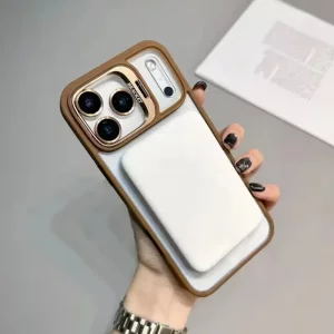 قاب اورجینال IPHONE 17 Pro مگ سیف دار مدل Metal Stand + محافظ لنز رینگی ست