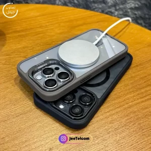 قاب اورجینال IPHONE 17 Pro مگ سیف دار مدل Metal Stand + محافظ لنز رینگی ست