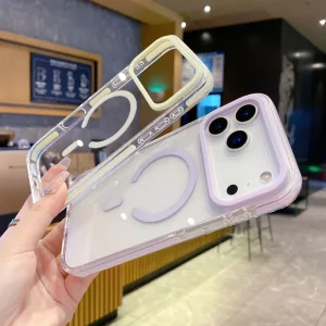 کاور شفاف دوررنگی مگ سیف مدل ORYXUS مناسب برای iPHONE 17 Pro