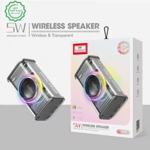 اسپیکر بلوتوثی بدنه شفاف RGB و توان 5W مدل Earldom A31 (100% اورجینال)