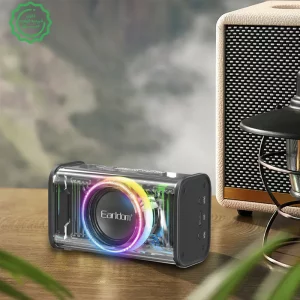 اسپیکر بلوتوثی بدنه شفاف RGB و توان 5W مدل Earldom A31 (100% اورجینال)