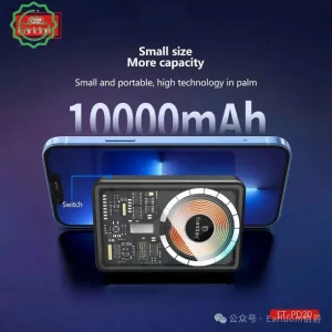 پاوربانک 10.000Mah وایرلس بدنه شفاف به توان 15W مدل Earldom PD20 (100% اورجینال)