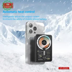 پاوربانک 10.000Mah وایرلس بدنه شفاف به توان 15W مدل Earldom PD20 (100% اورجینال)