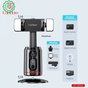 سه پایه و گیمبال ردیاب خودکار چهره 360 با AI درجه مدل Earldom ZP32 (100% اورجینال)