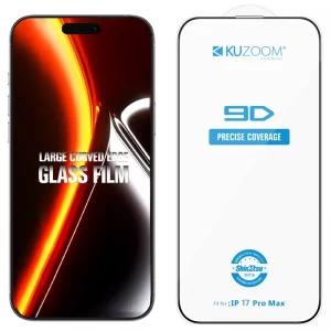 گلس اورجینال گوشی iPHONE 17 Pro Max از برند کوزوم مدل 9D HD Precise Coverage