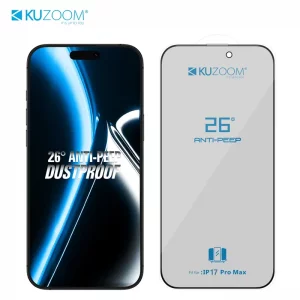 گلس حریم خصوصی اورجینال گوشی iPHONE 17 Pro Max مدل کوزوم Double side 26°