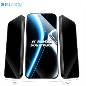 گلس حریم خصوصی اورجینال گوشی iPHONE 17 Pro Max مدل کوزوم Double side 26°