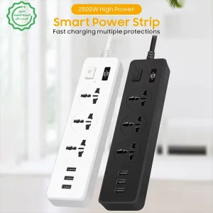سه راهی برق با کابل 1.8 متری و 3 پورت شارژ 2.1A مدل IQ Power