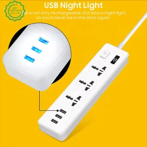 سه راهی برق با کابل 1.8 متری و 3 پورت شارژ 2.1A مدل IQ Power