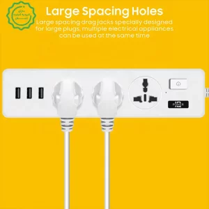 سه راهی برق با کابل 1.8 متری و 3 پورت شارژ 2.1A مدل IQ Power