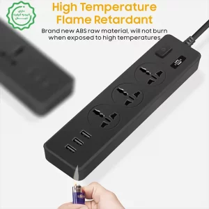 سه راهی برق با کابل 1.8 متری و 3 پورت شارژ 2.1A مدل IQ Power