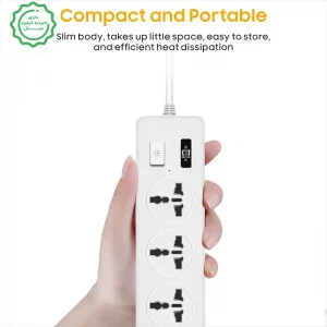 سه راهی برق با کابل 1.8 متری و 3 پورت شارژ 2.1A مدل IQ Power