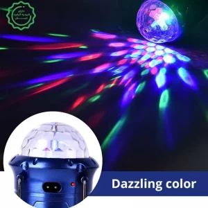 چراغ جادویی شارژی 5 کاره پاوربانک ، چراغ قوه ، مطالعه ، فانوس و رقص نور مدل 6LED
