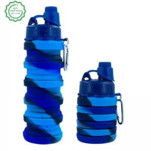 قمقمه تاشو مدل سیلیکونی با ظرفیت 500 میلی لیتر Silicone Collapsible