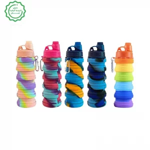 قمقمه تاشو مدل سیلیکونی با ظرفیت 500 میلی لیتر Silicone Collapsible