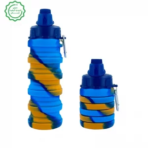 قمقمه تاشو مدل سیلیکونی با ظرفیت 500 میلی لیتر Silicone Collapsible