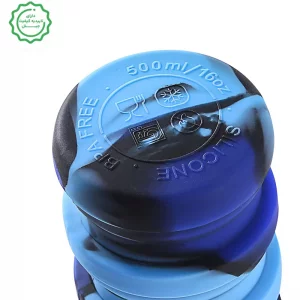 قمقمه تاشو مدل سیلیکونی با ظرفیت 500 میلی لیتر Silicone Collapsible