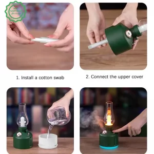 دستگاه بخور سرد به همراه چراغ خواب شارژی مدل فانوسی Lamp Lantern