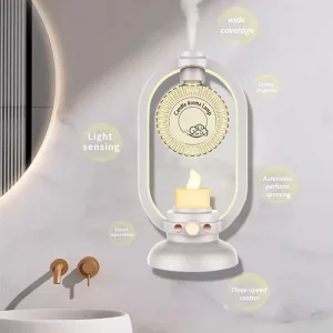 دستگاه بخور سرد معطر با نور RGB مدل شمعی Aroma Lamp