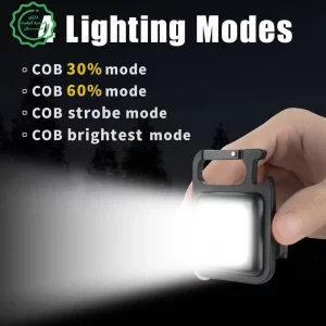 چراغ قوه شارژی جیبی مدل مگنتی پایه دار Light Keychain