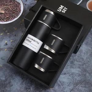 فلاسک آب به همراه 3 کاپ با ظرفیت 500 میلی لیتر مدل Vacuum Bottle