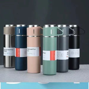 فلاسک آب به همراه 3 کاپ با ظرفیت 500 میلی لیتر مدل Vacuum Bottle