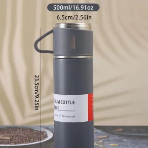 فلاسک آب به همراه 3 کاپ با ظرفیت 500 میلی لیتر مدل Vacuum Bottle