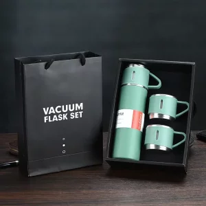 فلاسک آب به همراه 3 کاپ با ظرفیت 500 میلی لیتر مدل Vacuum Bottle