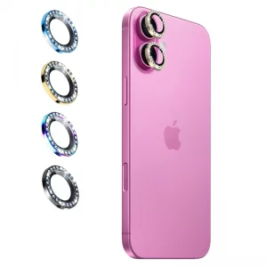 گلس لنز رینگی IPHONE 17 مدل نگین دار دیاموند