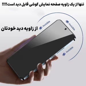 گلس پرایوسی 360 درجه برای گوشی Samsung Galaxy S24 Ultra (سازگار با حسگر اثرانگشت)