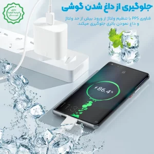 شارژر دیواری 25 وات سامسونگ مدل Samsung EP-TA800 25W USB-C (گرید A شرکتی)