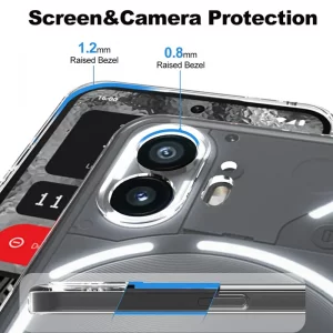 کاور شفاف مناسب برای گوشی Nothing Phone 2 مدل تمام  ژله ای