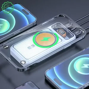 پاوربانک وایرلس شارژ مگ سیف به ظرفیت 20.000Mah و توان 22.5 وات PD QC3.0 مدل WP20