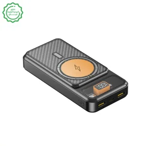 پاوربانک وایرلس شارژ مگ سیف به ظرفیت 20.000Mah و توان 22.5 وات PD QC3.0 مدل WP20