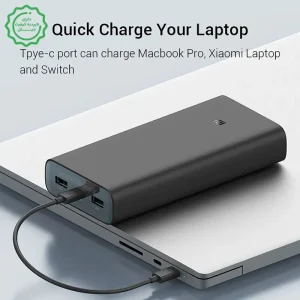 پاوربانک 20.000 میلی آمپر با توان 50 وات از برند شیائومی مدل PB200SZM (100% اورجینال)