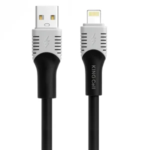 کابل شلنگی فست شارژ Lightning با سرعت 5A مدل کینگ سل KC-01