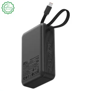 پاوربانک 20.000 میلی آمپر با توان 65 وات و کابل همراه مدل M21 (نسخه اورجینال + گارانتی شرکتی)